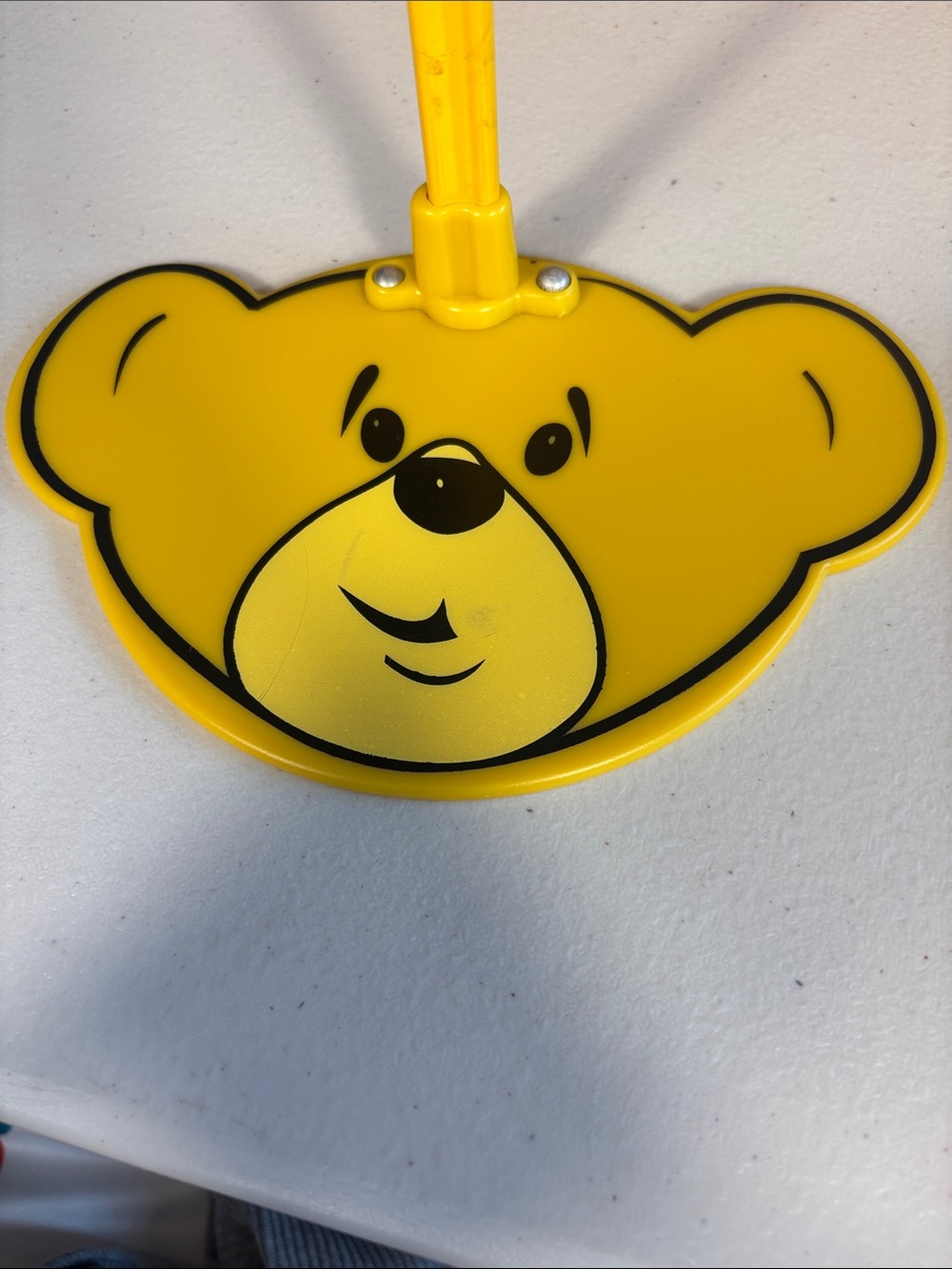 Vintage Build A Bear WorkShop Yellow Bear Face Display Stand Adjustable - Picture 6 of 12